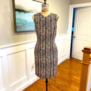 NWT Animal print dress, size 8 in brown & cream.